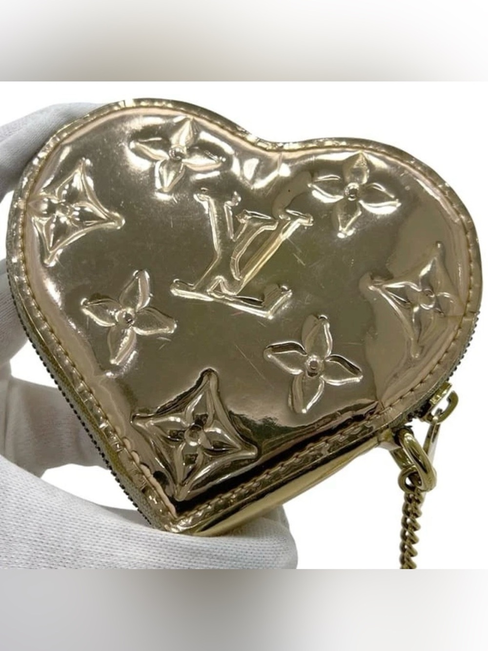 Louis Vuitton Monogram Miroir Heart Coin Purse Dore Gold Limited Edition - Picture 6 of 11